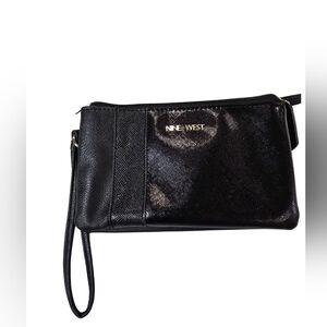 Nine West Shimmering Black Wristlet